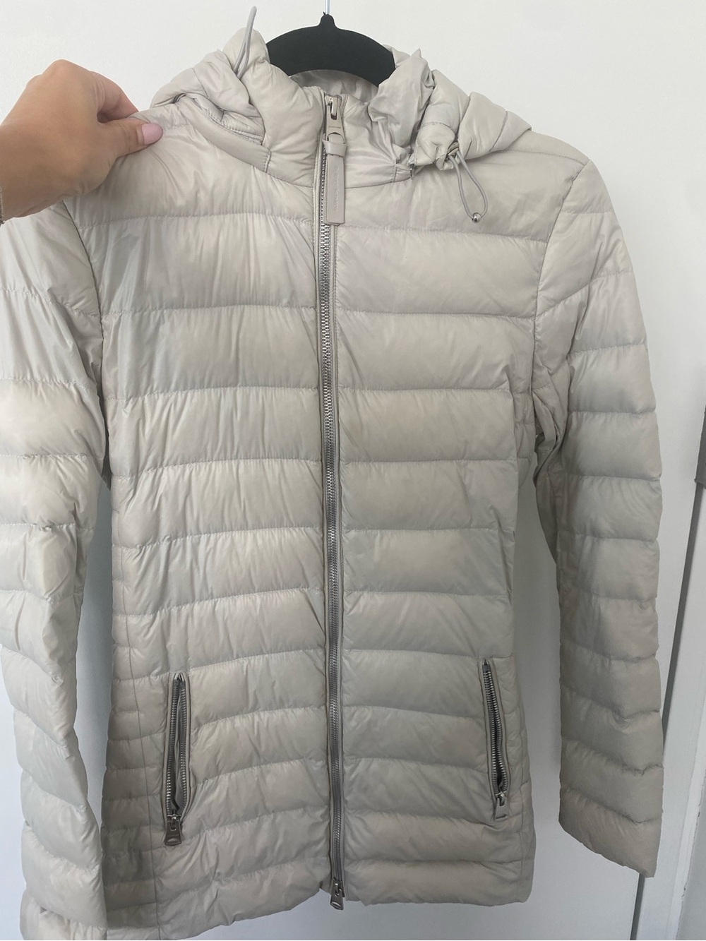 Mackage Quilted Hooded Puffer Jacket - Cream